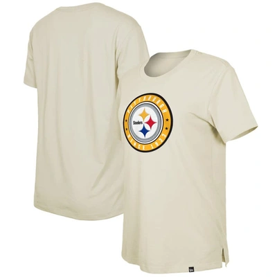 New Era Women's  Cream Pittsburgh Steelers 2023 Nfl Draft T-shirt