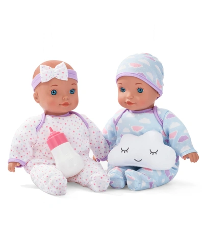 You And Me Kids' Cuddle Twins 12" Dolls Set, Created For You By Toys R Us In Multi