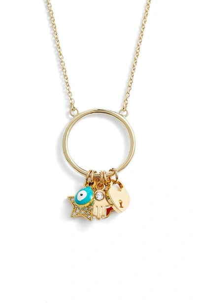 Elise M Cara Charm Pendant Necklace In Gold