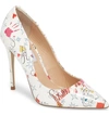 Steve Madden Daisie Pointy-toe Pump In White Multi