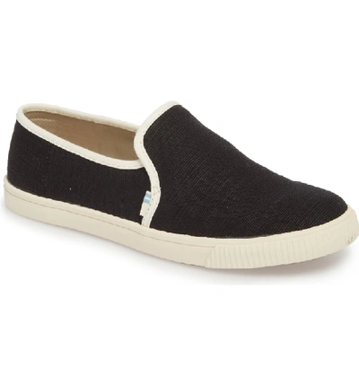 Toms Clemente Slip-on In Black Heritage Canvas