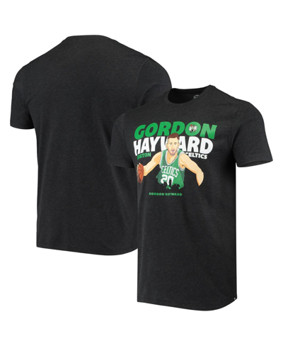 47 Brand Men's Gordon Hayward Heathered Black Boston Celtics Player Graphic T-shirt