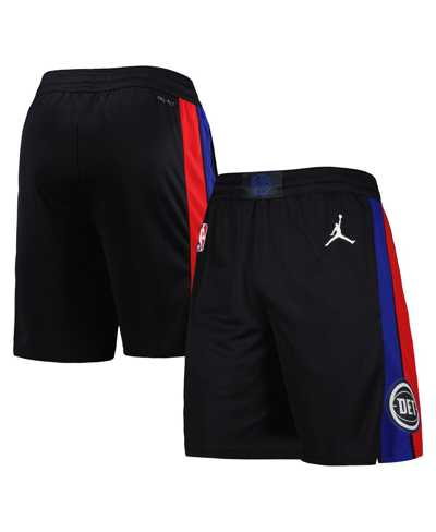 Jordan Men's  Black Detroit Pistons 2022/2023 Statement Edition Swingman Performance Shorts