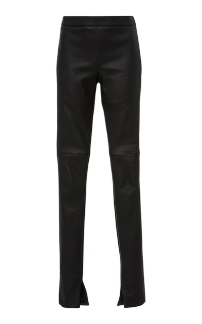 Akris Leather Trouser In Black