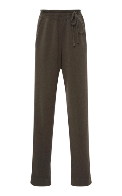 Akris Simple Cashmere Knit Pant In Grey
