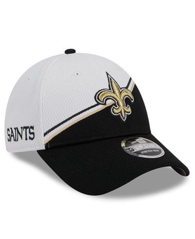 New Era Men's  White, Black New Orleans Saints 2023 Sideline 9forty Adjustable Hat In White,black