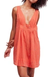 Free People Crushin' On You Beaded Minidress In Coral
