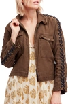 Free People Faye Military Jacket In Moss