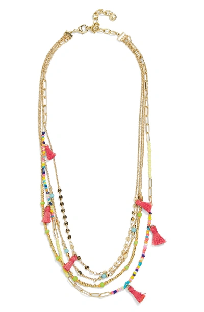 Baublebar Rida Tasseled Layered Necklace, 23 In Coral