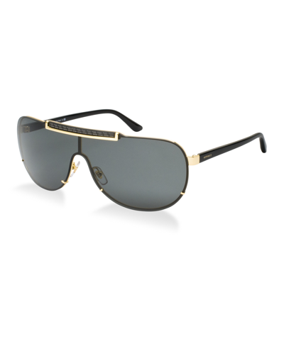 Versace Sunglasses, Ve2140 In Gold,grey