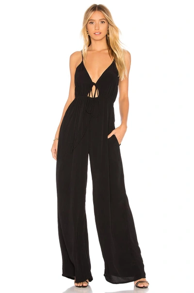 Aila Blue Candy Jumpsuit In Black