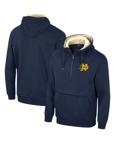 Colosseum Men's Notre Dame Fighting Irish Half-zip Hoodie In Navy