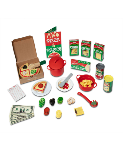 Melissa & Doug Kids' Deluxe Pizza Pasta 92 Piece Play Set In Multi