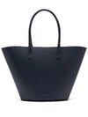Mansur Gavriel Triangle Calf-leather Tote In Navy