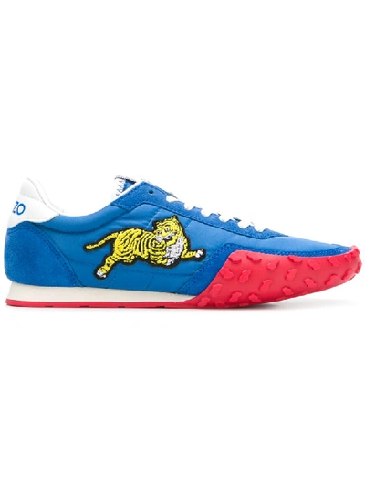 Kenzo Sneakers Mit Tiger-patch In Blue