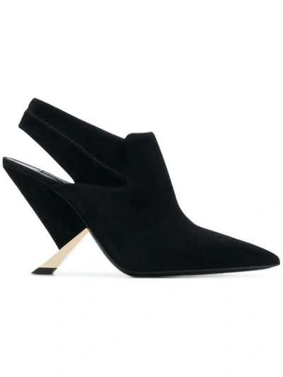 Casadei 90mm X Blade Suede Ankle Boots In Black