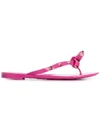 Valentino Garavani Rockstud Thong Sandal In Pink & Purple