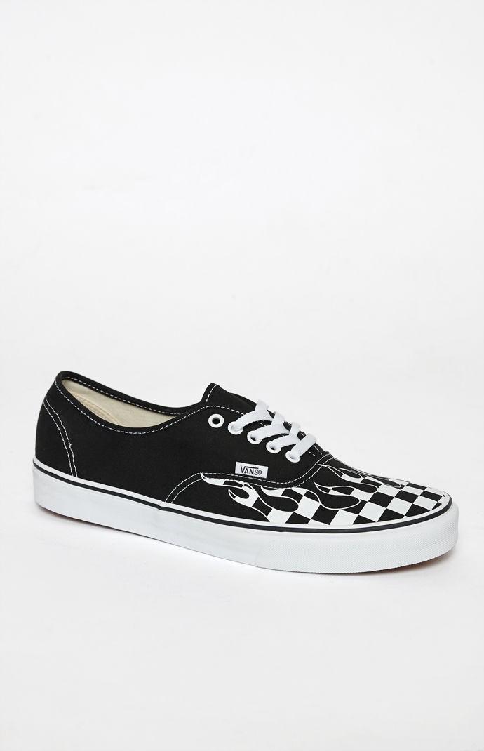 vans authentic black flame
