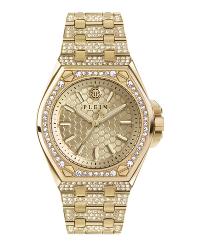 Philipp Plein Women's Plein Extreme Gold Ion Plated Stainless Steel Bracelet Watch 38mm In Multi
