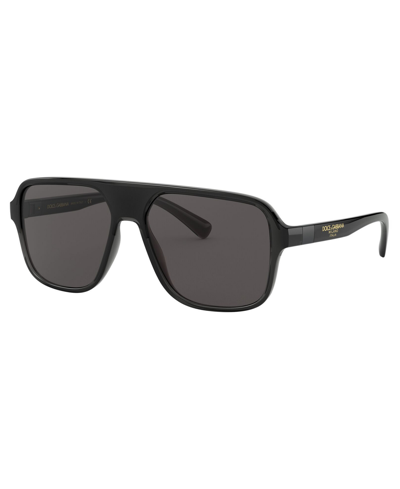 Dolce & Gabbana Men's Polarized Sunglasses, Dg6134 In Transparent Gray,black