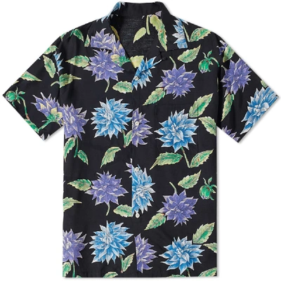 Flagstuff Dahlia Vacation Shirt In Black