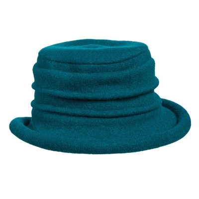 Dorfman Pacific Women's Packable Wool Cloche In Teal