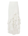 Patbo Ruffle Midi Skirt In White