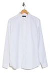 Theory Irving Oxford Yoga Button-up Shirt In White
