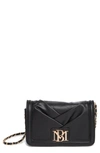 Badgley Mischka Small Pleat Crossbody Bag In Black