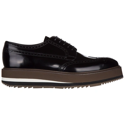 Prada Classic Men\'s Black Leather Lace-Up Dress Shoes Prada by Miuccia Prada - Black Women Party/Cocktail Shoes  main image 2
