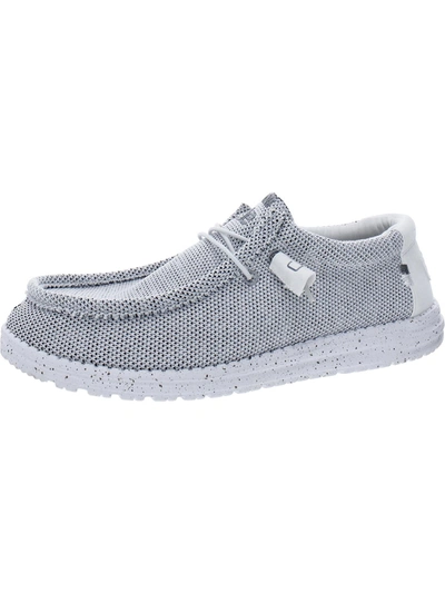 Hey Dude Wally Sox Mens Knit Ankle Slip-on Sneakers In Multi