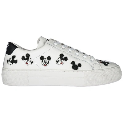 Moa Master Of Arts Women's Shoes Leather Trainers Sneakers Mickey Victoria In White