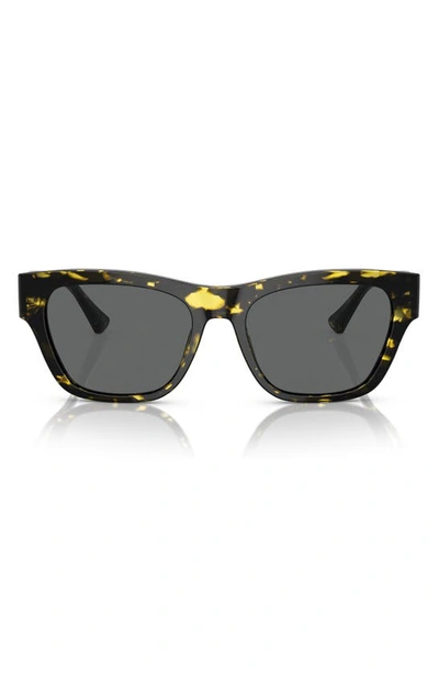 Versace 55mm Square Sunglasses In Havana