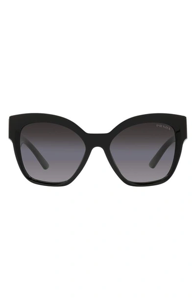 Prada 55mm Gradient Square Sunglasses In Black