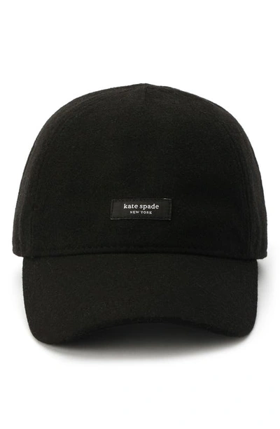 Kate Spade Sam Wool Baseball Hat In Black