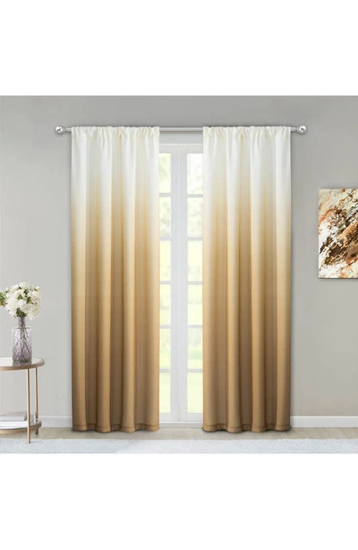 Dainty Home Shades Set Of 2 Ombré Panel Curtains In Gold
