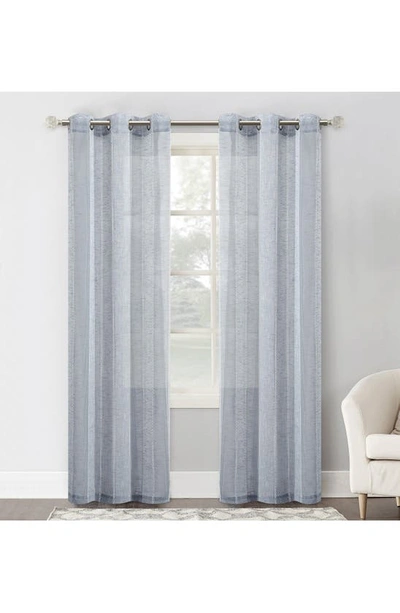 Dainty Home Megan Set Of 2 Blackout Panel Curtains In Silver