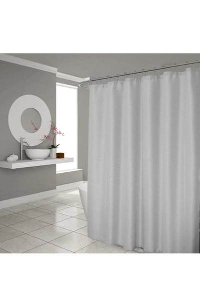 Dainty Home Hotel Collection Waffle Shower Curtain In Silver