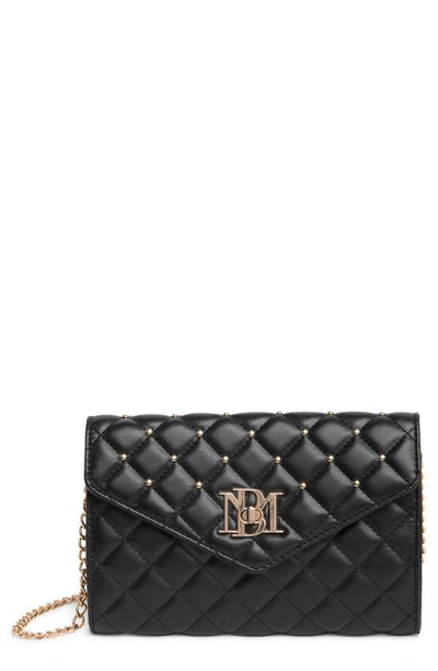 Badgley Mischka Diamond Quilt Convertible Crossbody Bag In Black