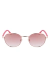 Converse North End 51mm Round Sunglasses In Shiny Rose Gold