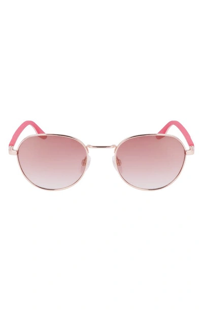 Converse North End 51mm Round Sunglasses In Shiny Rose Gold