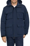 Sam Edelman Water Resistant Cargo Pocket Parka In Navy