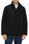 Sam Edelman Water Resistant Jacket With Removable Hood In Black