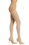 Nordstrom Opaque Control Top Tights In Oatmeal Heather