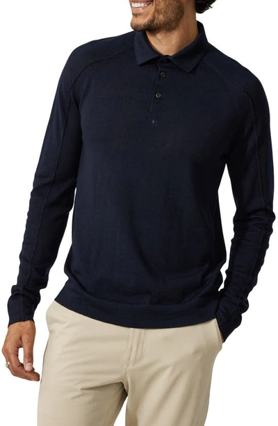 Good Man Brand Mvp Wool Polo Jumper In Sky Captain