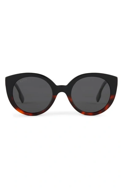 Diff Emmy 57mm Tinted Cat Eye Sunglasses In Black Multi