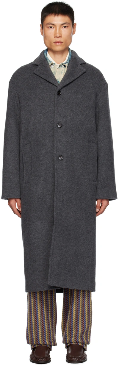 Séfr Grey Amo Coat In Grey