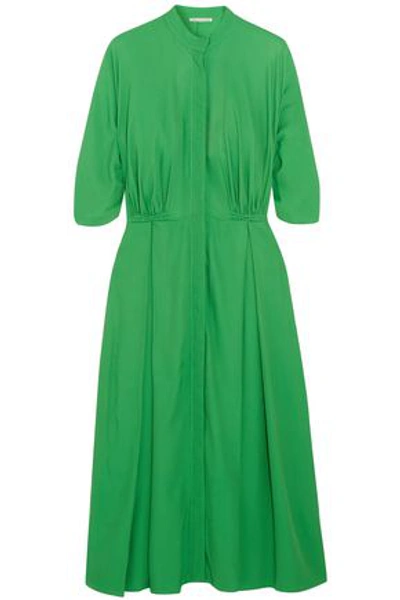 Emilia Wickstead Woman Moya Twill Midi Dress Bright Green