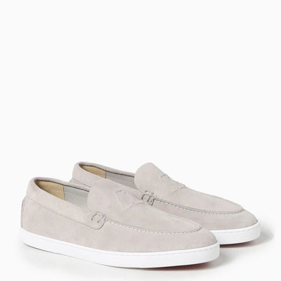 Christian Louboutin Light Varsiboat Loafer In Suede In Grey