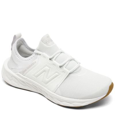 New Balance Women's Fresh Foam X Cruz V3 Running Sneakers From Finish Line In White/beige